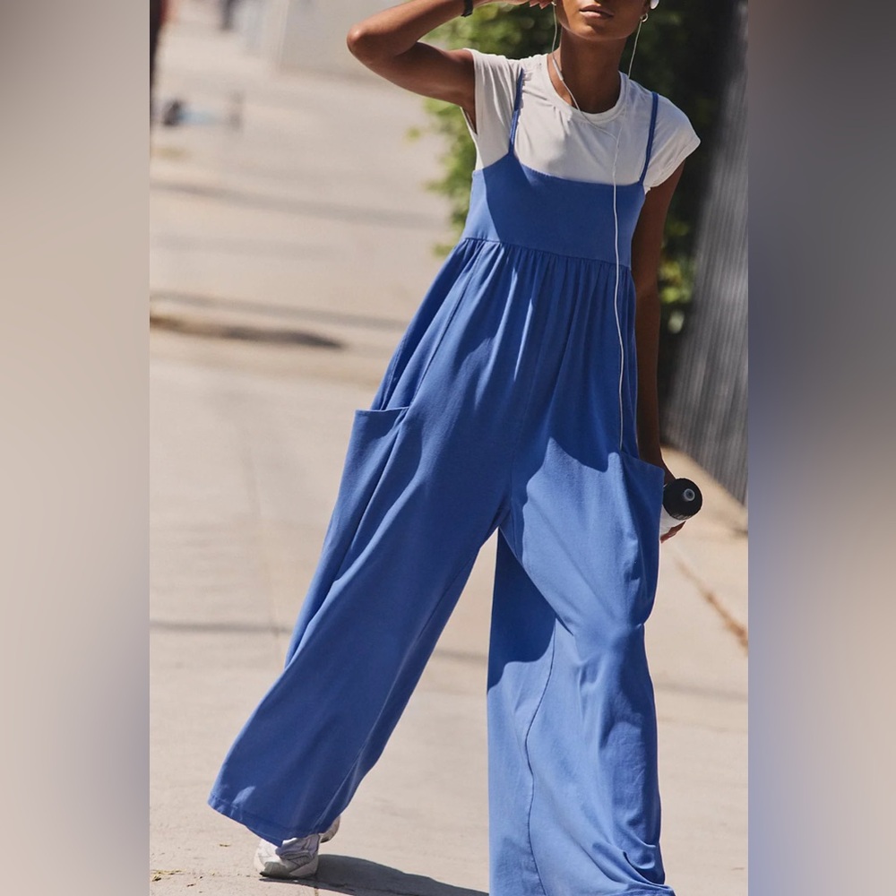 FP Movement Hot Shot Strappy Jumpsuit by Free People.  Color - Pulse